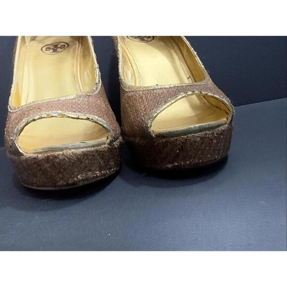 Tory Burch Preppy Quiet Luxury Casual Business Casual Cocktail Wedges 9M - Picture 3 of 15